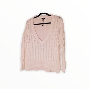 Express Cable Knit Sweater ‎ Peach Size SP NWT